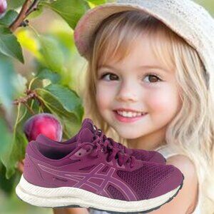 ASICS CONTEND 8 GS Kids  BLACKBERRY SNEAKERS SZ 4.5